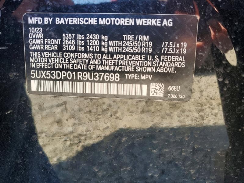 2024 BMW X3 XDRIVE30I XDRIVE30I 12