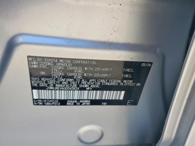 2016 TOYOTA RAV4 HV XLE XLE 12
