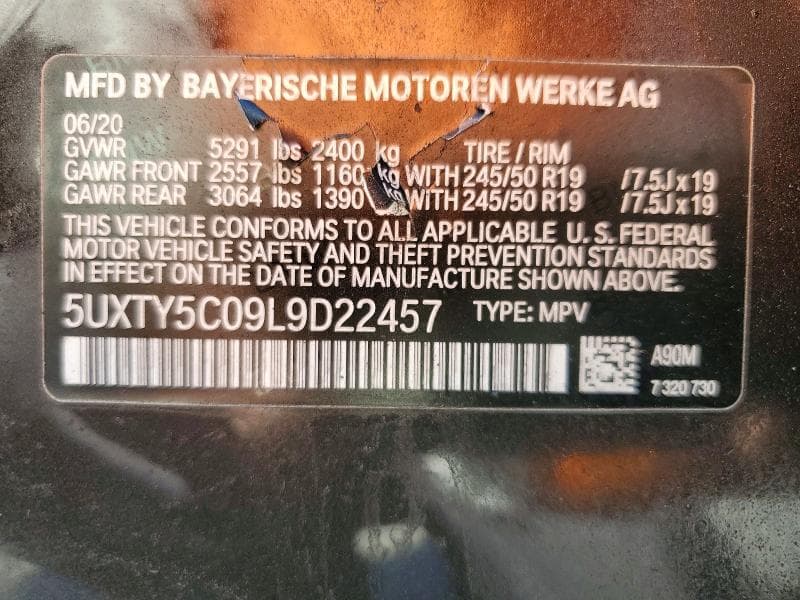 2020 BMW X3 XDRIVE30I 13