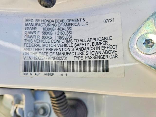 2022 HONDA INSIGHT TOURING 13