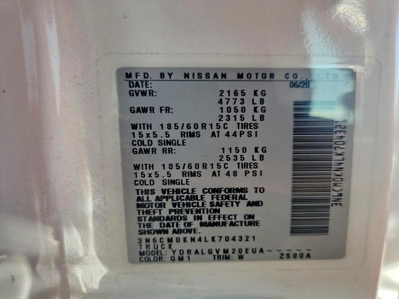 2020 NISSAN NV200 SV 13