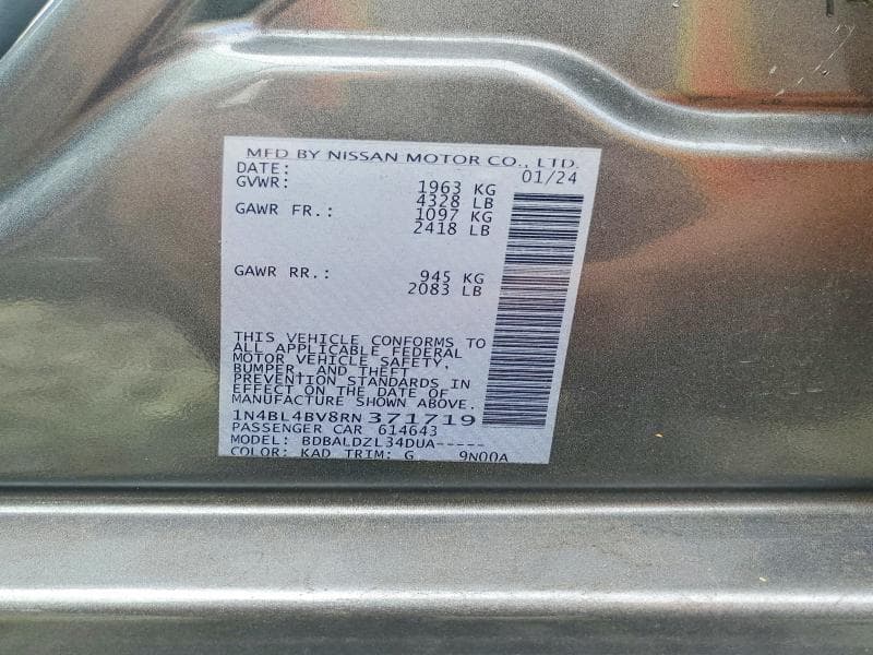 2024 NISSAN ALTIMA S 13