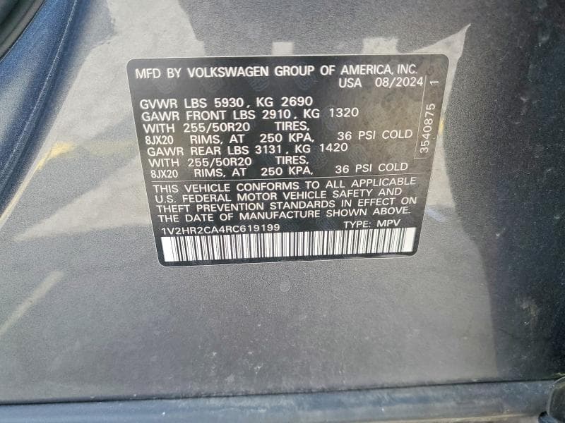 2024 VOLKSWAGEN ATLAS SE 14