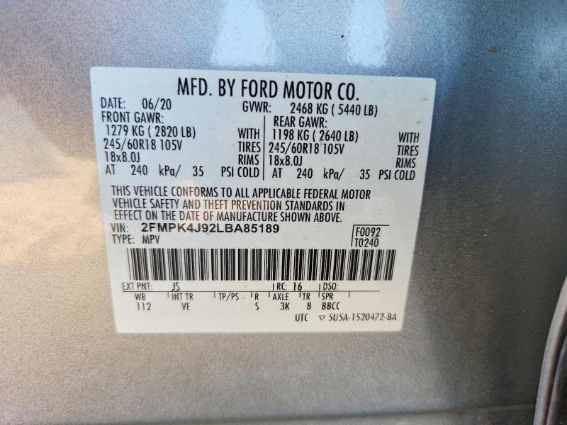 2020 FORD EDGE SEL 13
