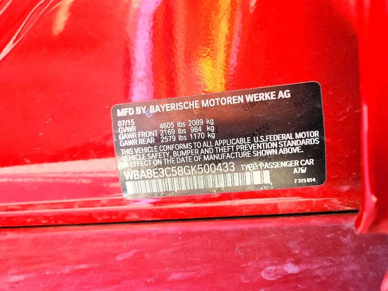 2016 BMW 328 XI SULEV 13