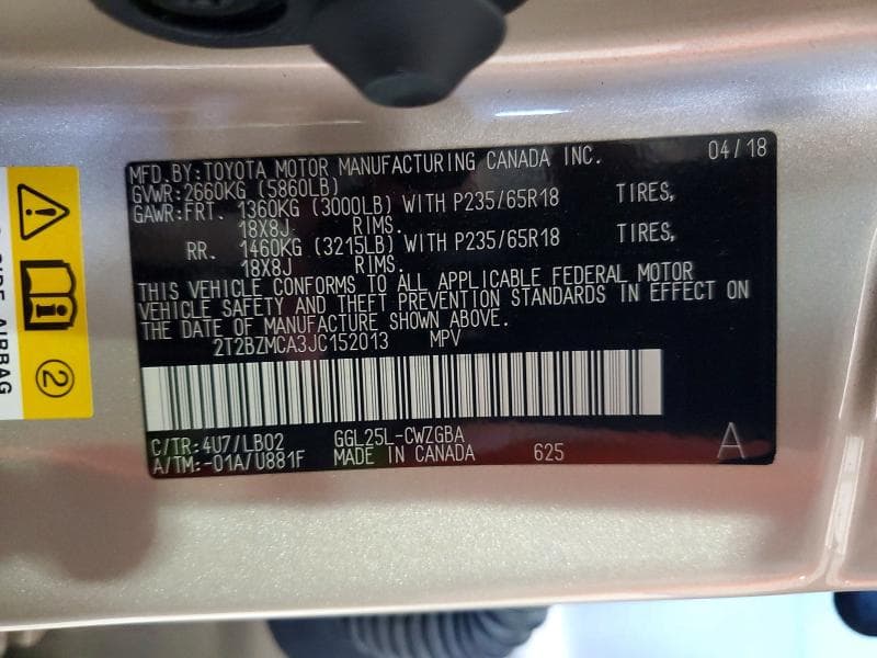 2018 LEXUS RX 350 BASE 14
