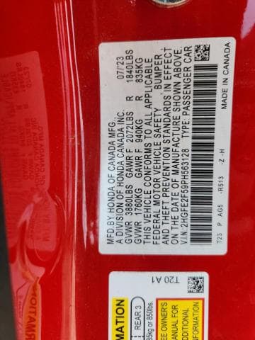 2023 HONDA CIVIC SPORT 12