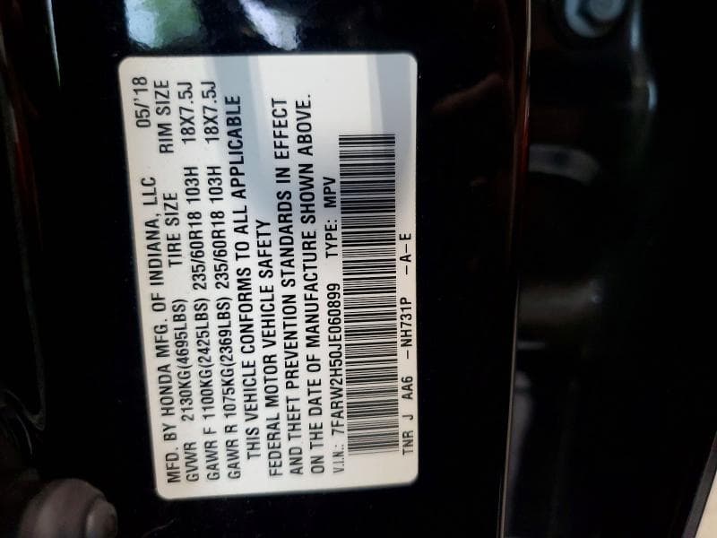 2018 HONDA CR-V EX 12
