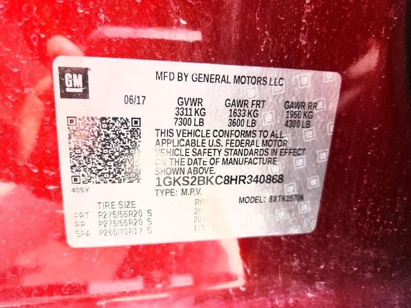 2017 GMC YUKON SLT 13