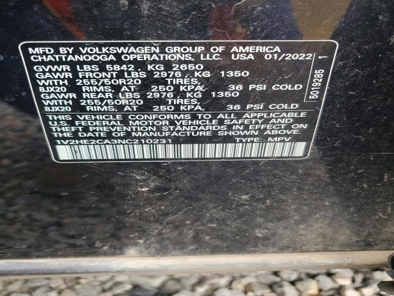 2022 VOLKSWAGEN ATLAS CROSS SPORT SE 13