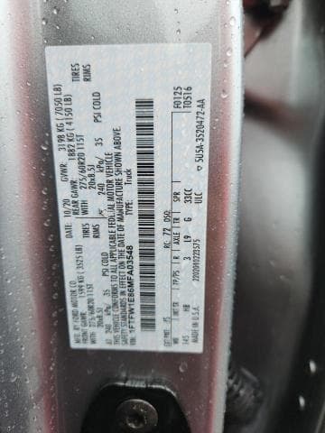 2021 FORD F150 SUPERCREW 12