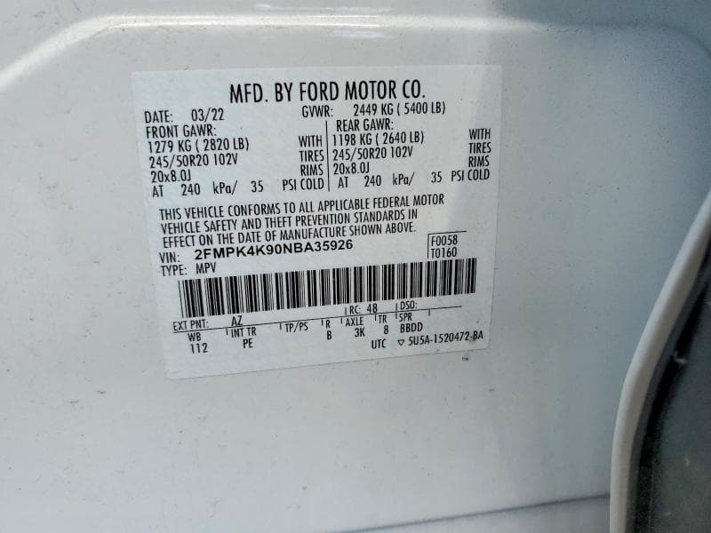 2022 FORD EDGE TITANIUM TITANIUM 13