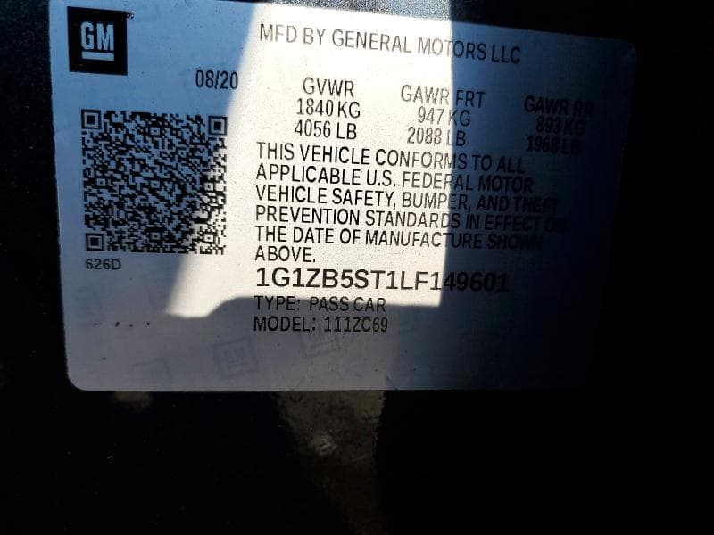 2020 CHEVROLET MALIBU LS 12