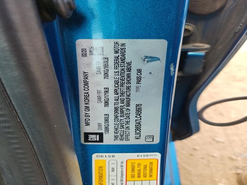 2020 CHEVROLET SPARK LS LS 12