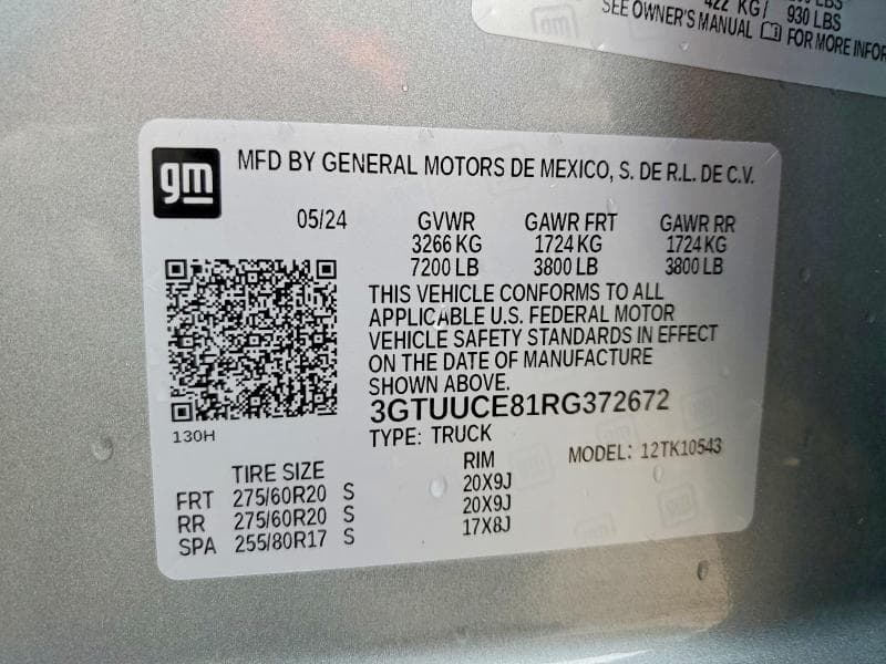 2024 GMC SIERRA K1500 ELEVATION 13