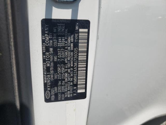 2021 HYUNDAI KONA SEL PLUS 12