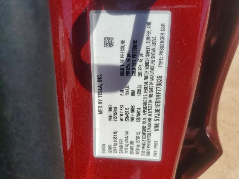 2024 TESLA MODEL 3 12