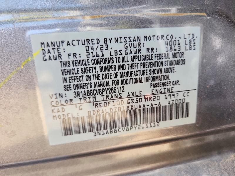 2023 NISSAN SENTRA SV 12