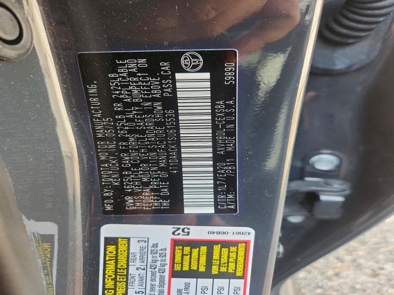 2025 TOYOTA CAMRY XSE/XLE/LE/SE 12