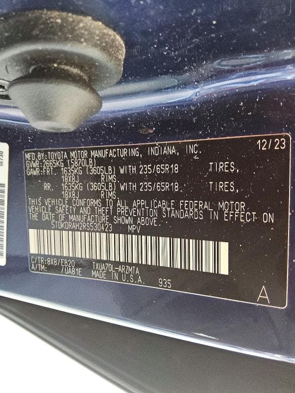 2024 TOYOTA HIGHLANDER XLE 14
