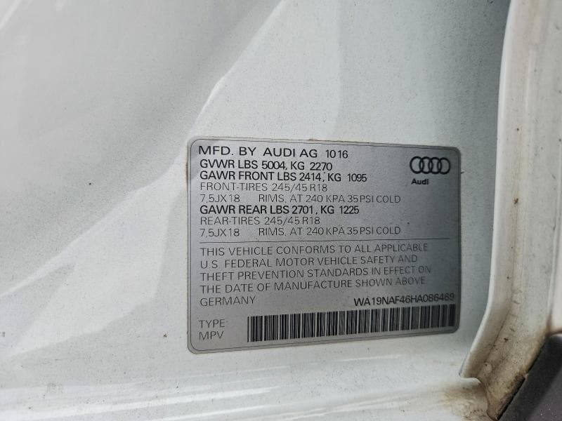 2017 AUDI A4 ALLROAD PRESTIGE PRESTIGE 13