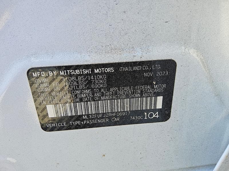 2024 MITSUBISHI MIRAGE G4 ES/G4 LE/G4 BLACK EDITION 12