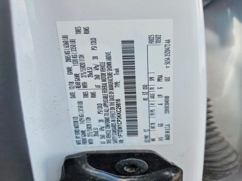 2019 FORD F150 SUPERCREW 13