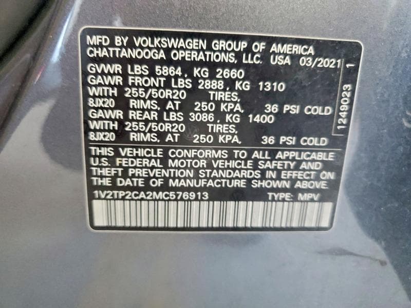 2021 VOLKSWAGEN ATLAS SEL PREMIUM 13