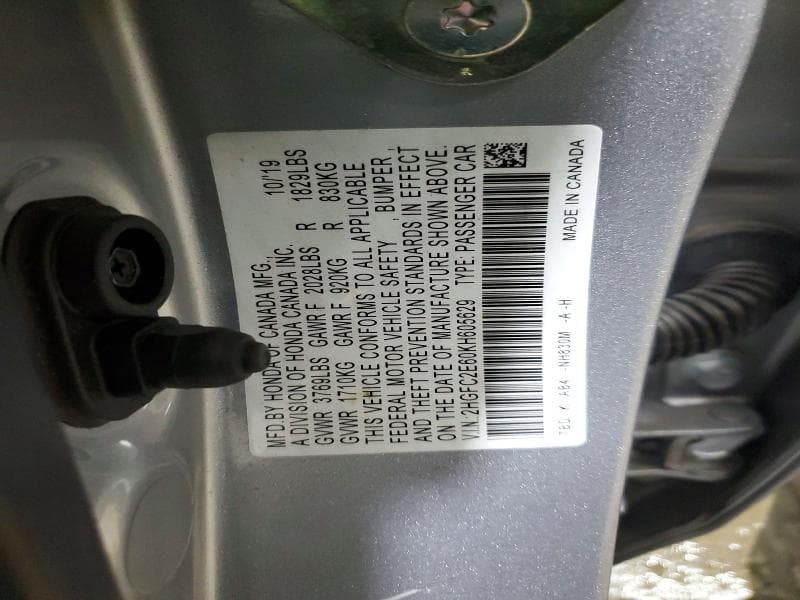 2019 HONDA CIVIC LX 12