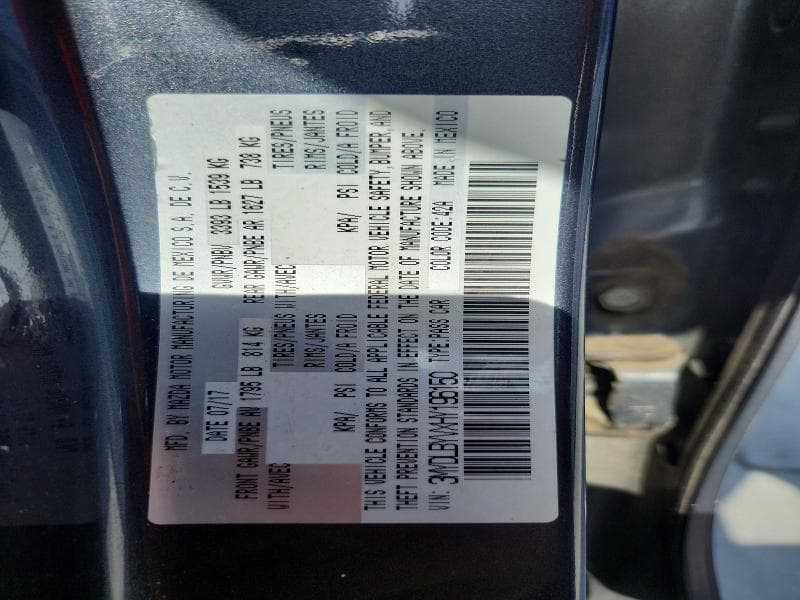 2017 TOYOTA YARIS IA BASE 12