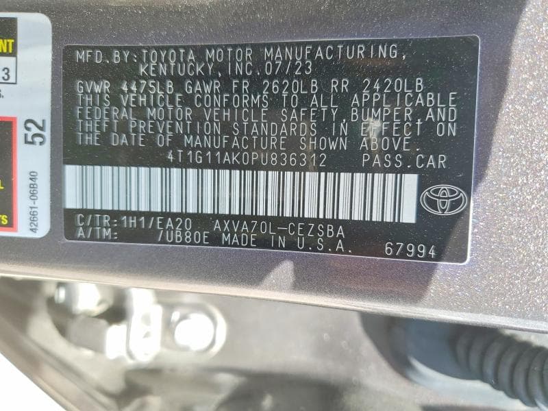 2023 TOYOTA CAMRY SE 13
