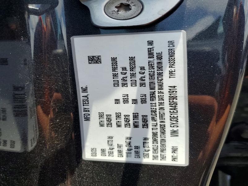 2025 TESLA MODEL 3 13