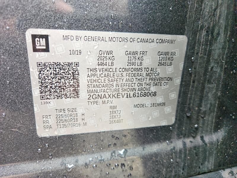 2020 CHEVROLET EQUINOX LT 12