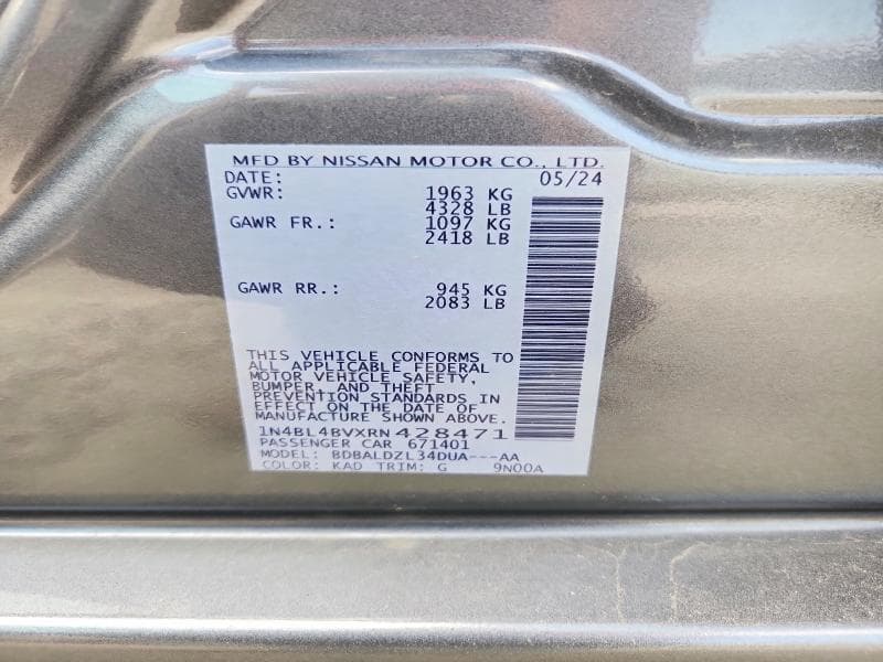 2024 NISSAN ALTIMA 2.5 S 2.5 S 12
