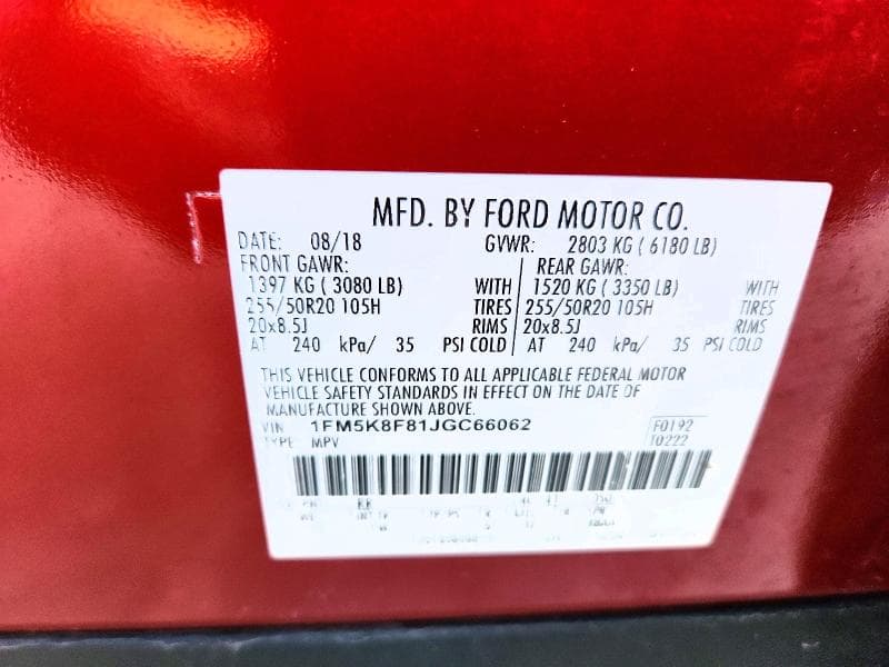 2018 FORD EXPLORER LIMITED LIMITED 13