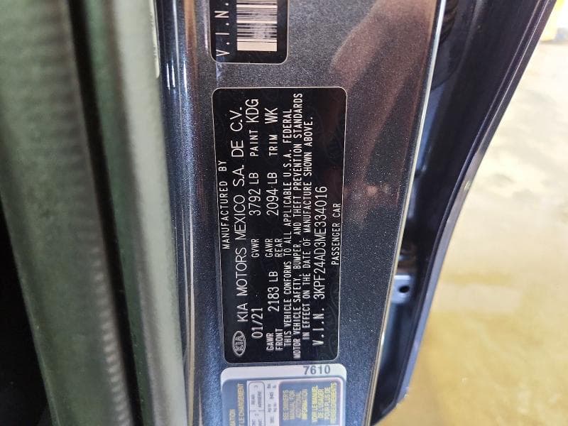 2021 KIA FORTE LXS 12