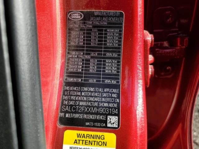 2021 LAND ROVER DISCOVERY SPORT S R-DYNAMIC S R-DYNAMIC 14