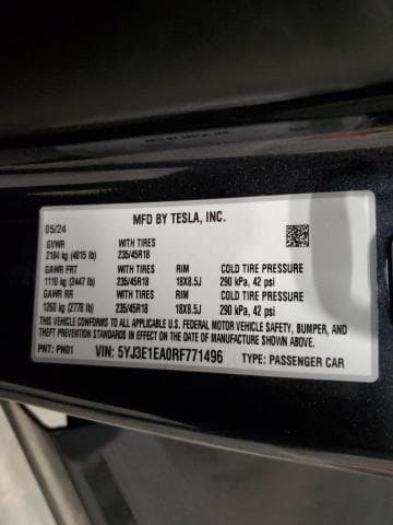 2024 TESLA MODEL 3 12