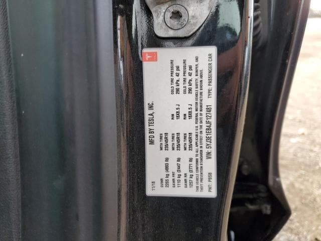 2018 TESLA MODEL 3 12