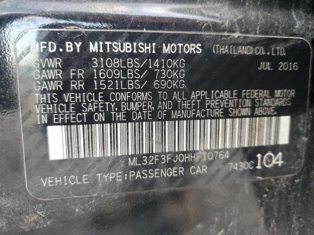 2017 MITSUBISHI MIRAGE G4 ES 13
