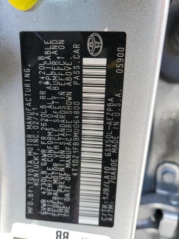 2021 TOYOTA AVALON LIMITED 13