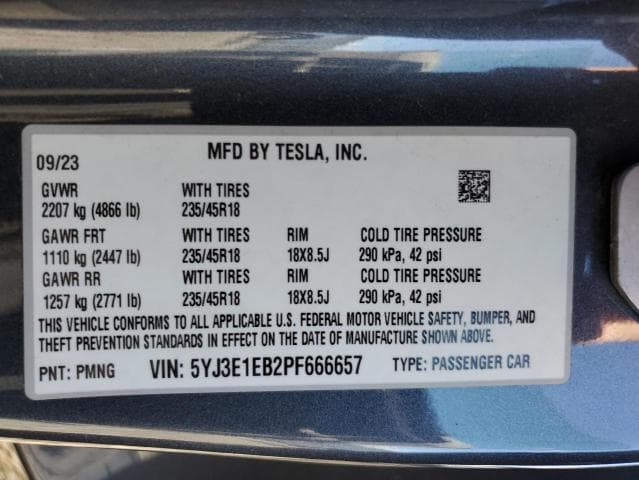2023 TESLA MODEL 3 12