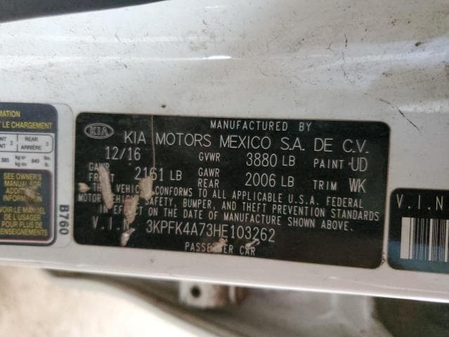 2017 KIA FORTE LX 12