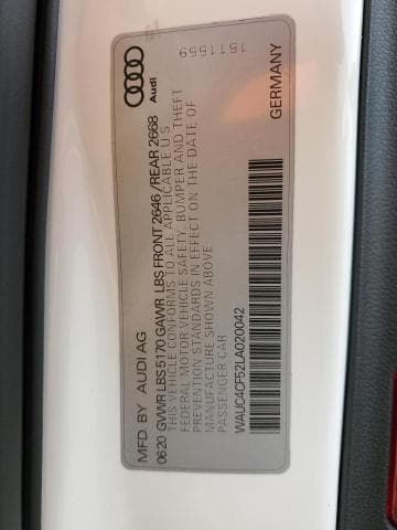 2020 AUDI S5 PREMIUM PLUS PREMIUM PLUS 12