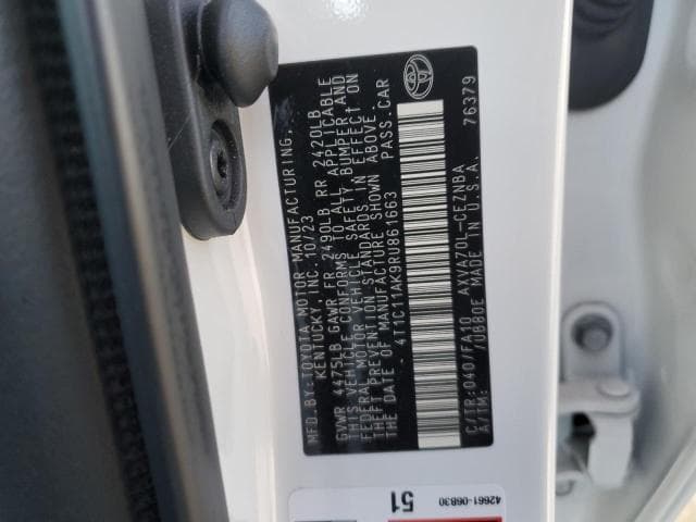 2024 TOYOTA CAMRY LE LE 12