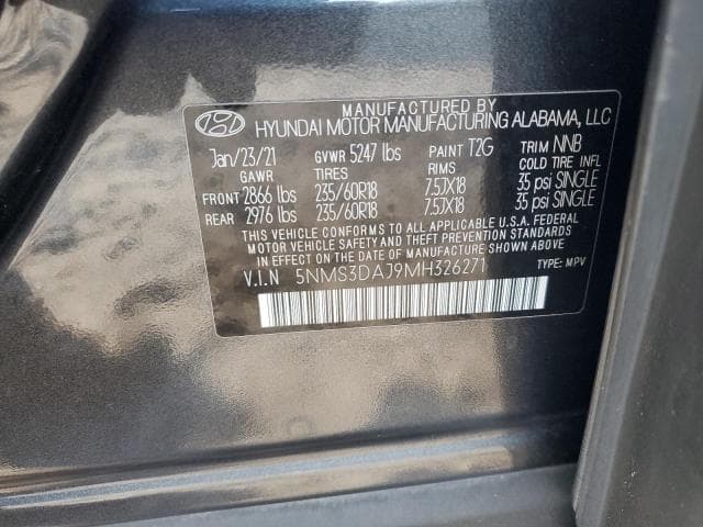 2021 HYUNDAI SANTA FE SEL 13
