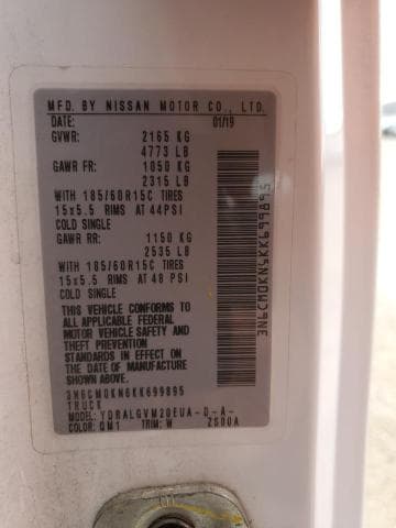 2019 NISSAN NV200 2.5S 2.5S 13
