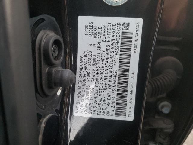 2021 HONDA CIVIC LX LX 12