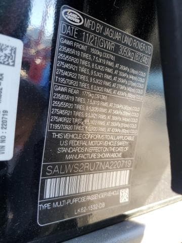 2022 LAND ROVER RANGE ROVER SPORT HST 14