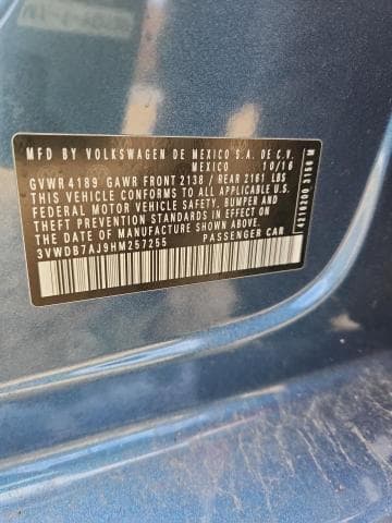 2017 VOLKSWAGEN JETTA SE SE 12